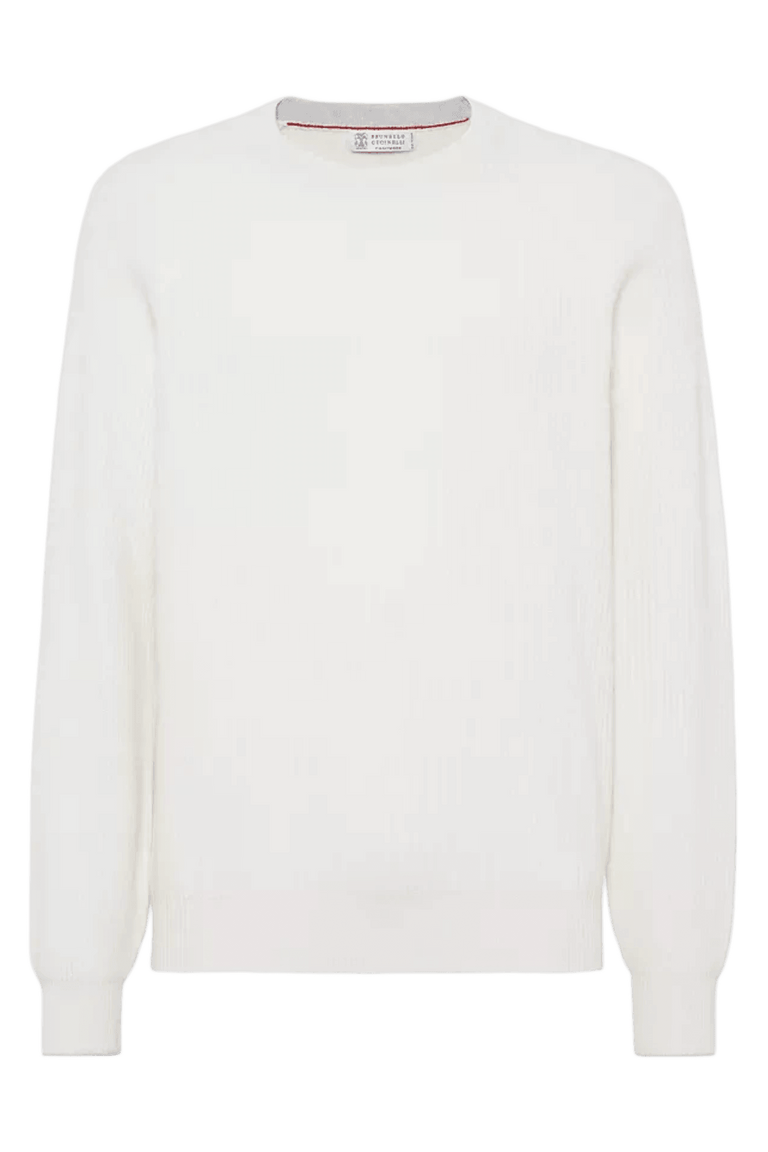 Brunello Cucinelli Men's Cashmere English Rib Sweater With Raglan Sleeves