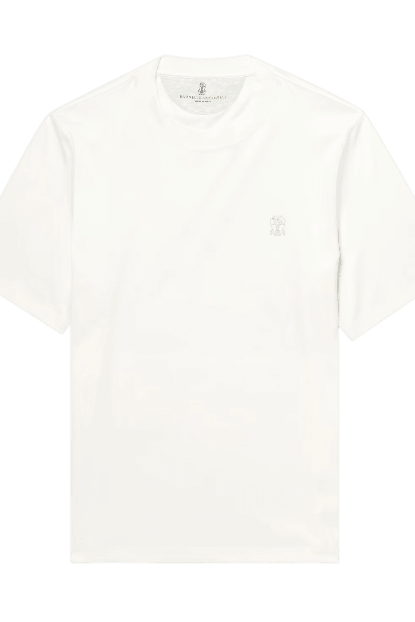 <tc>Brunello Cucinelli</tc> 男士棉質平紋針織圓領T卹，附徽標