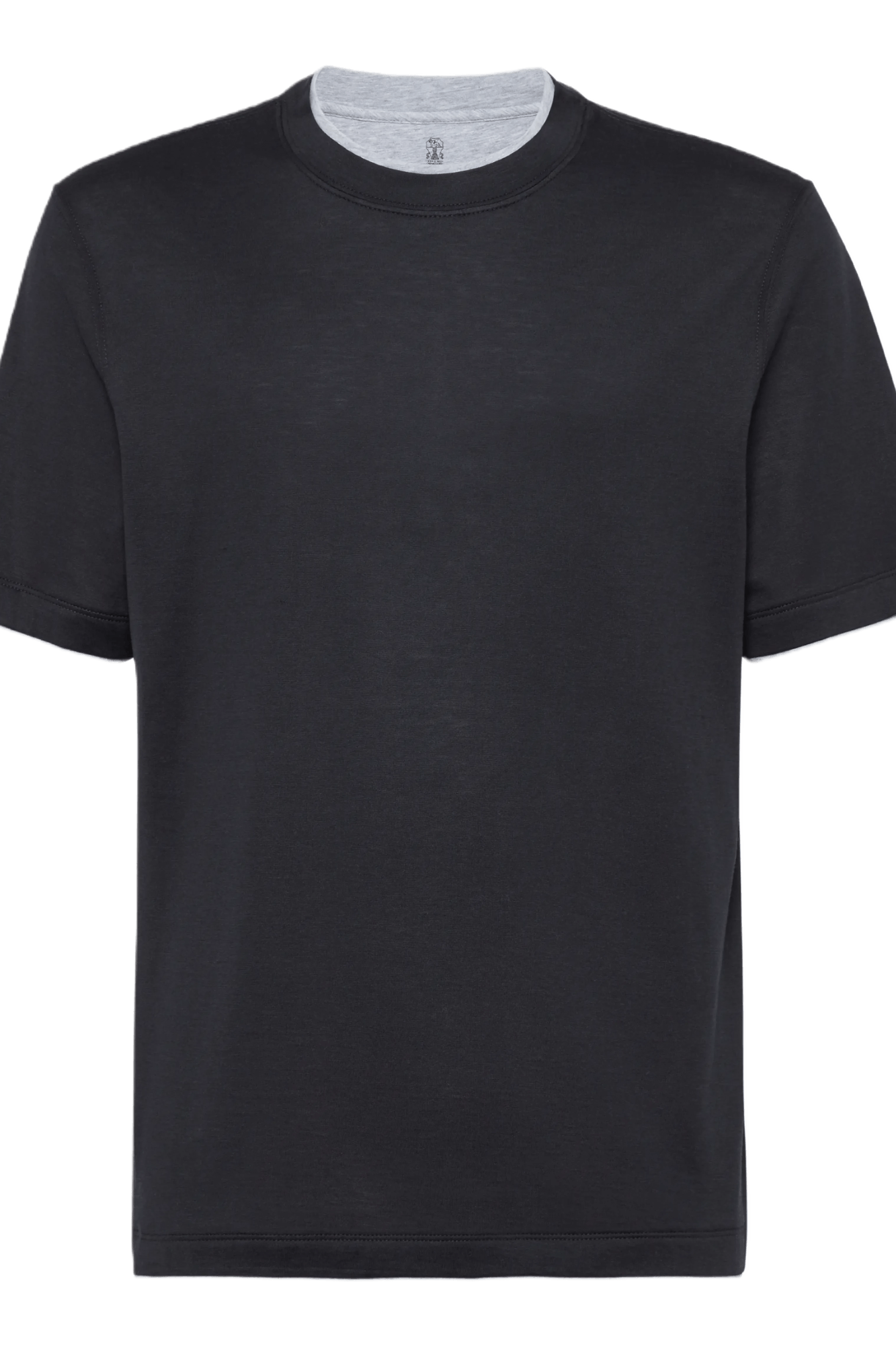 <tc>Brunello Cucinelli</tc> 男士絲綢和棉質輕質針織圓領 T 卹