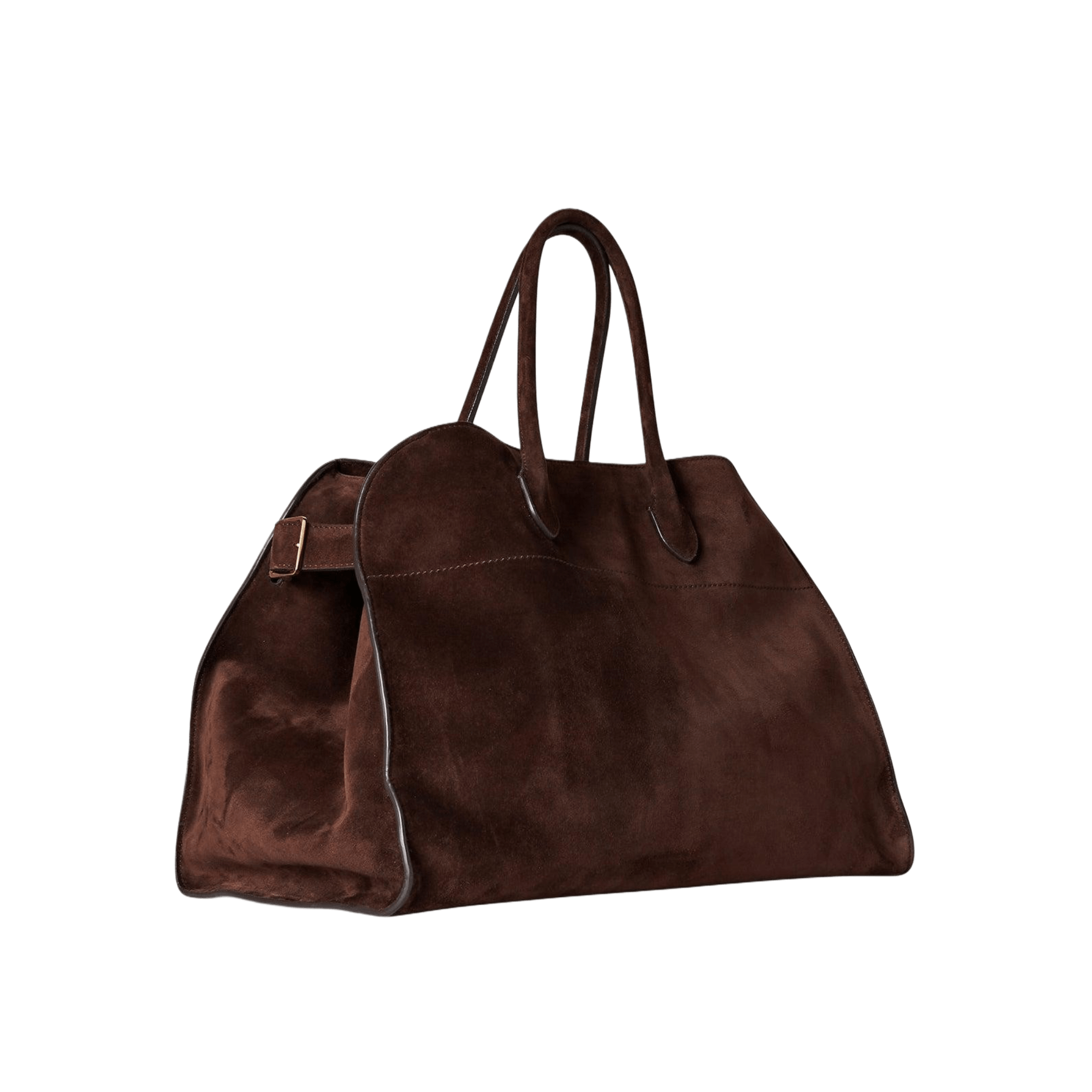 The Row Soft Margaux 15 Bag in Suede