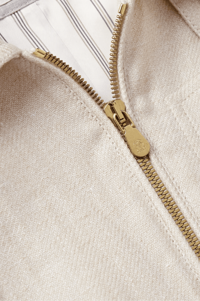 Brunello Cucinelli Men's Linen, Wool and Silk-Blend Twill Harrington Jacket