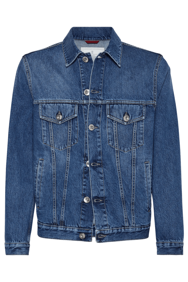 Brunello Cucinelli Men's Denim Four-pocket Jacket
