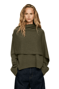 Arket Pull écharpe en laine pour femme