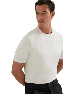 Brunello Cucinelli Men's Cotton Jersey Crew Neck T-shirt With Faux-layering
