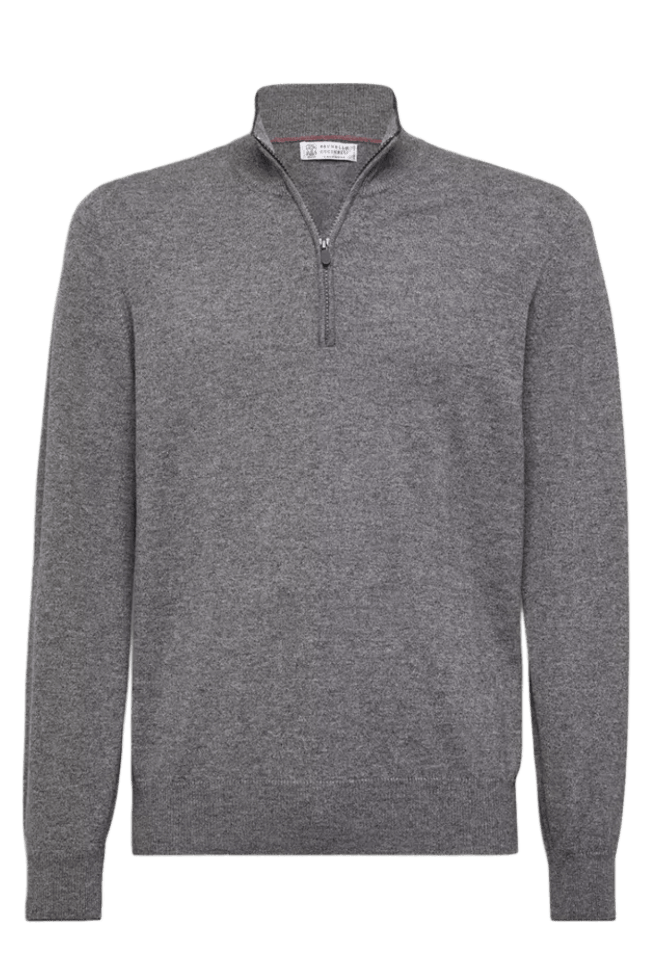 <tc>Brunello Cucinelli</tc> 男士拉鍊羊絨高領毛衣