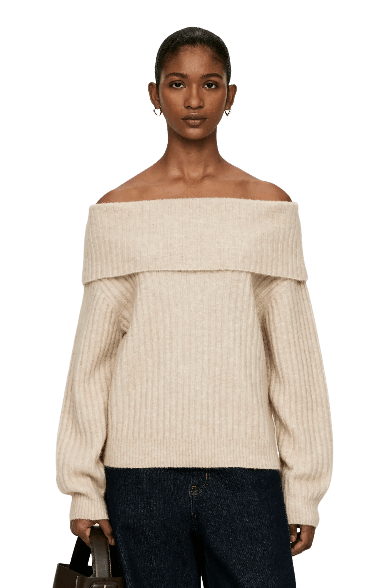 Arket Women's Off-Shoulder Rib Jumper