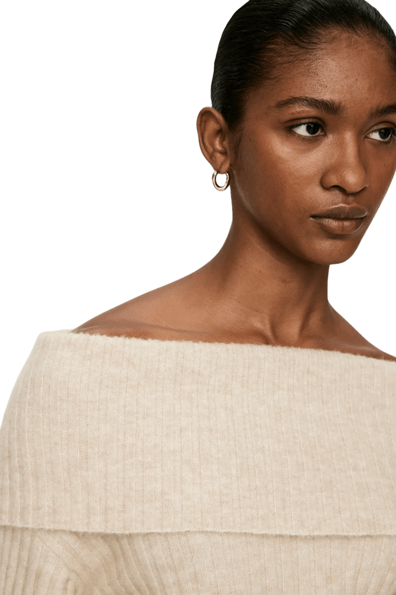 Arket Women's Off-Shoulder Rib Jumper