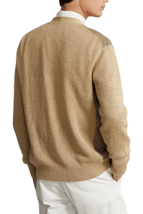 Ralph Lauren Men's Glen Plaid Paneled Linen-Silk Cardigan