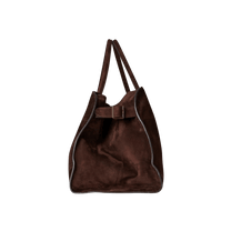 The Row Soft Margaux 15 Bag in Suede