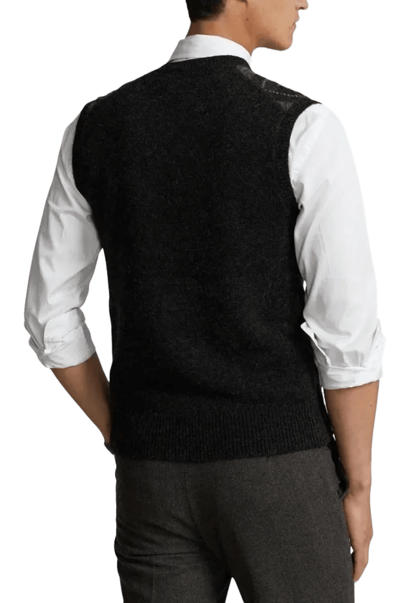 Ralph Lauren Chaleco de lana con rombos para hombre