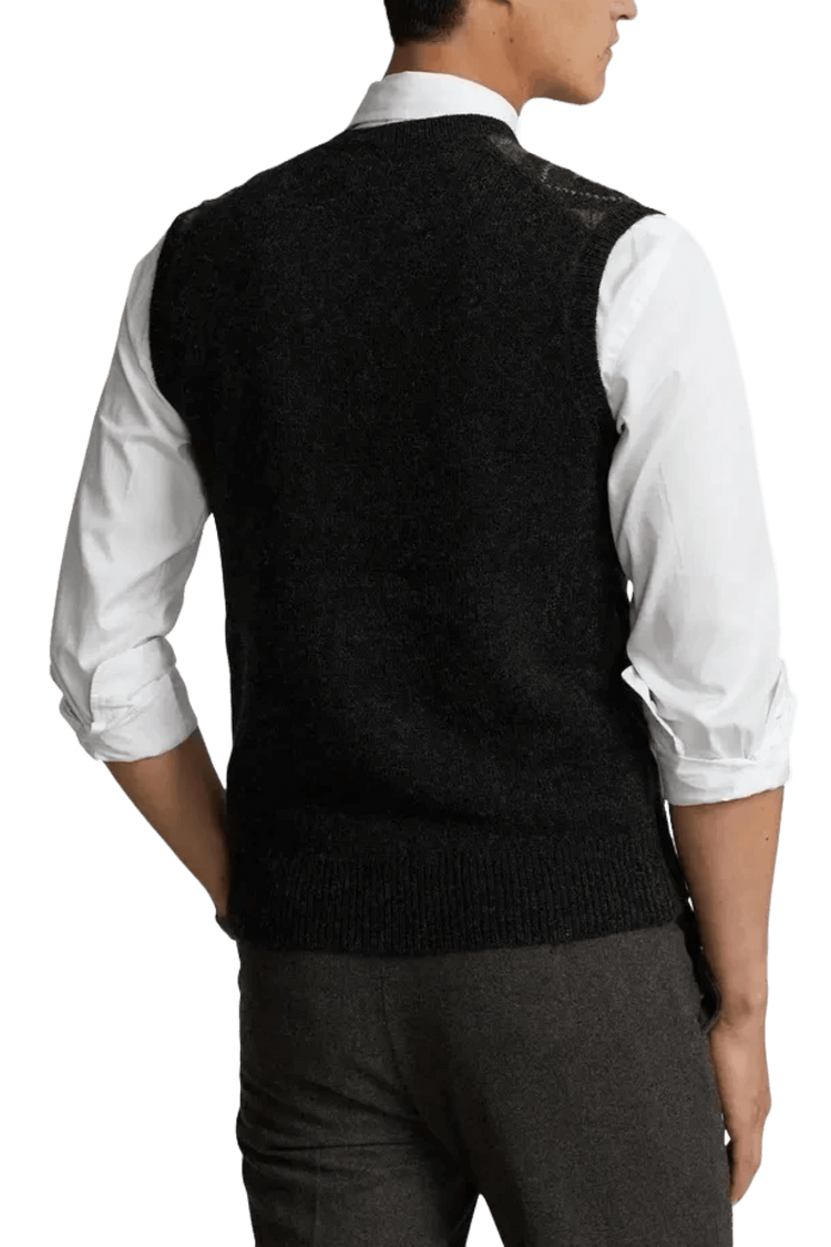 Ralph Lauren Chaleco de lana con rombos para hombre