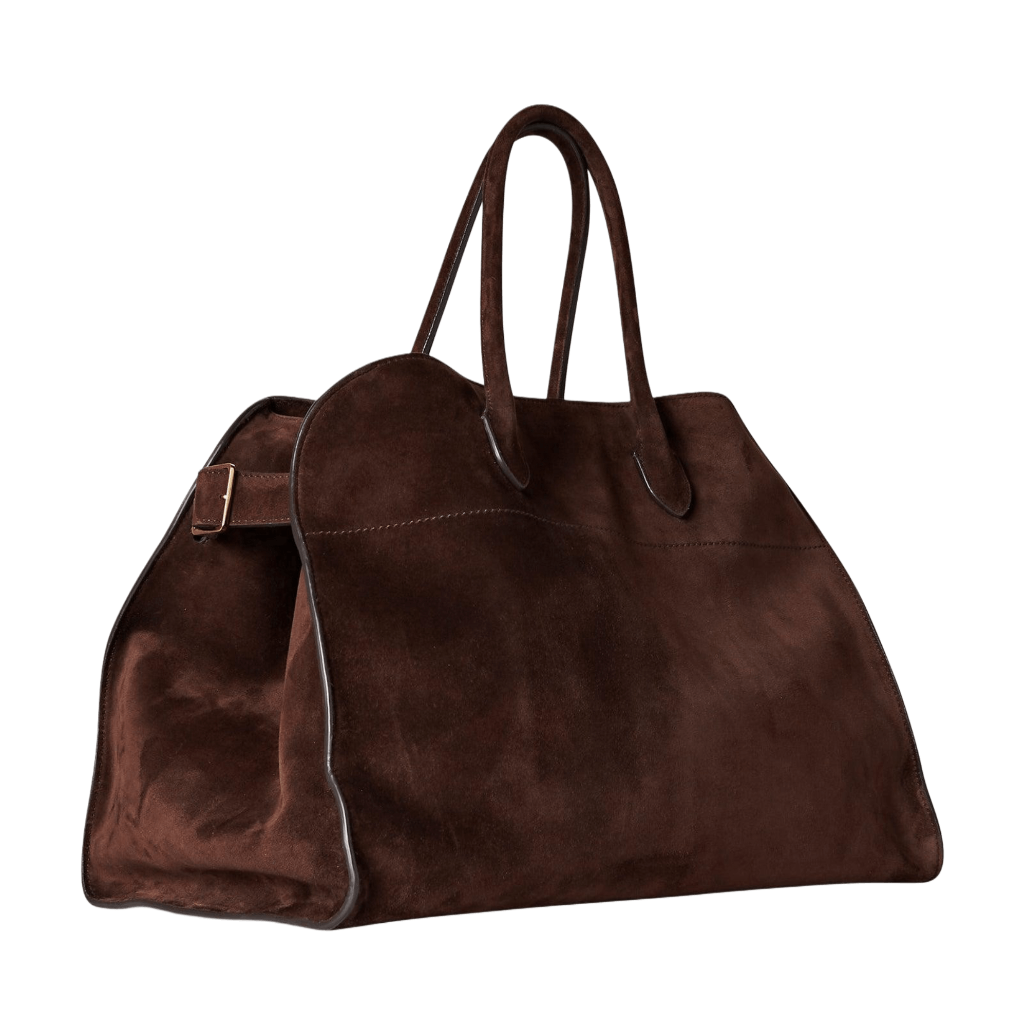 The Row Soft Margaux 17 Bag in Suede