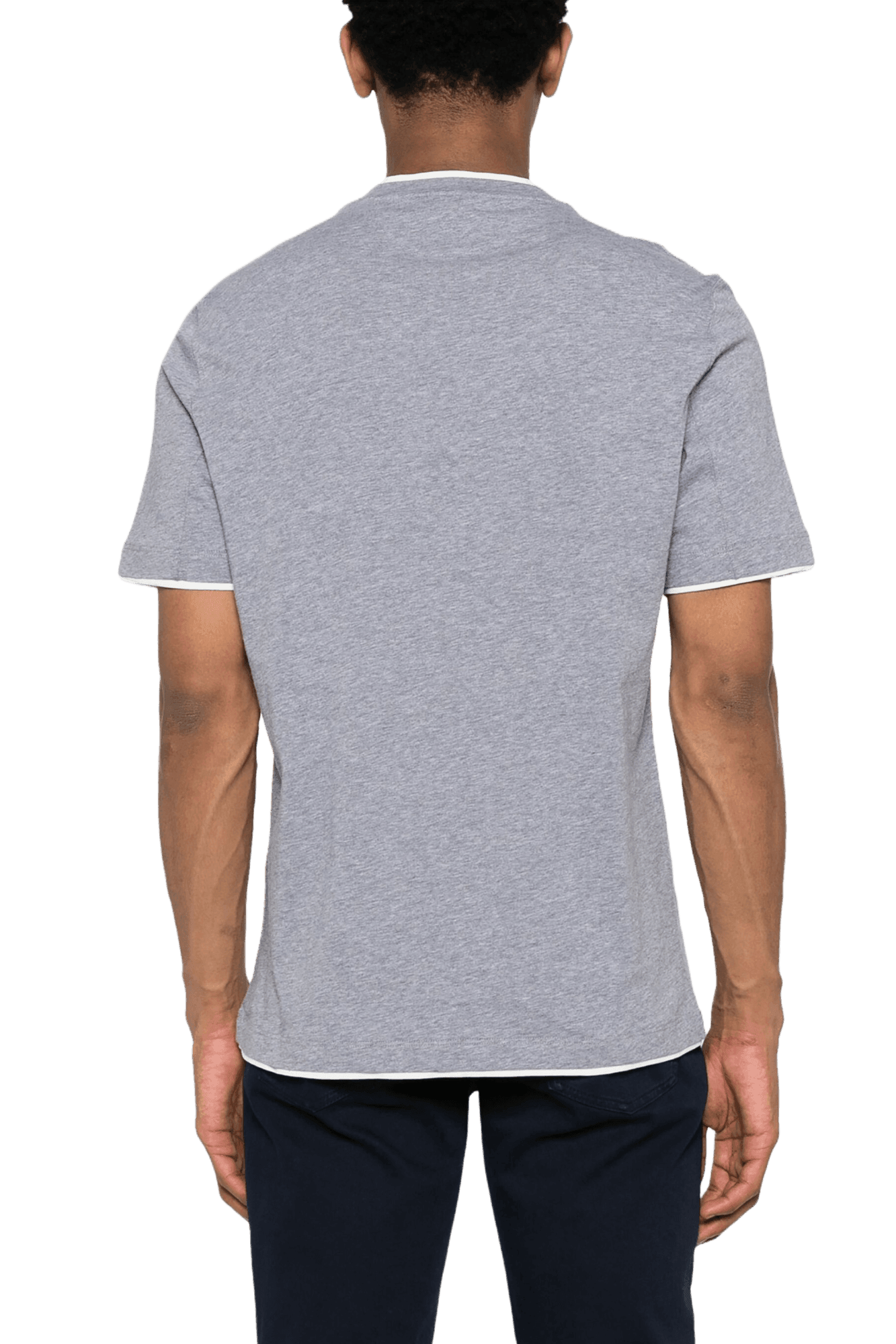 Brunello Cucinelli Men's Cotton Jersey Crew Neck T-shirt With Faux-layering