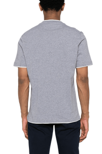 Brunello Cucinelli Men's Cotton Jersey Crew Neck T-shirt With Faux-layering