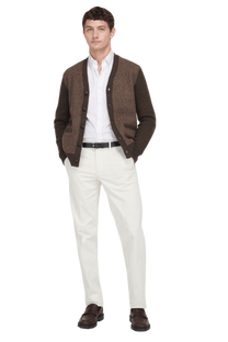 <tc>Ralph Lauren</tc> メンズ グレンチェック パネルウールカーディガン