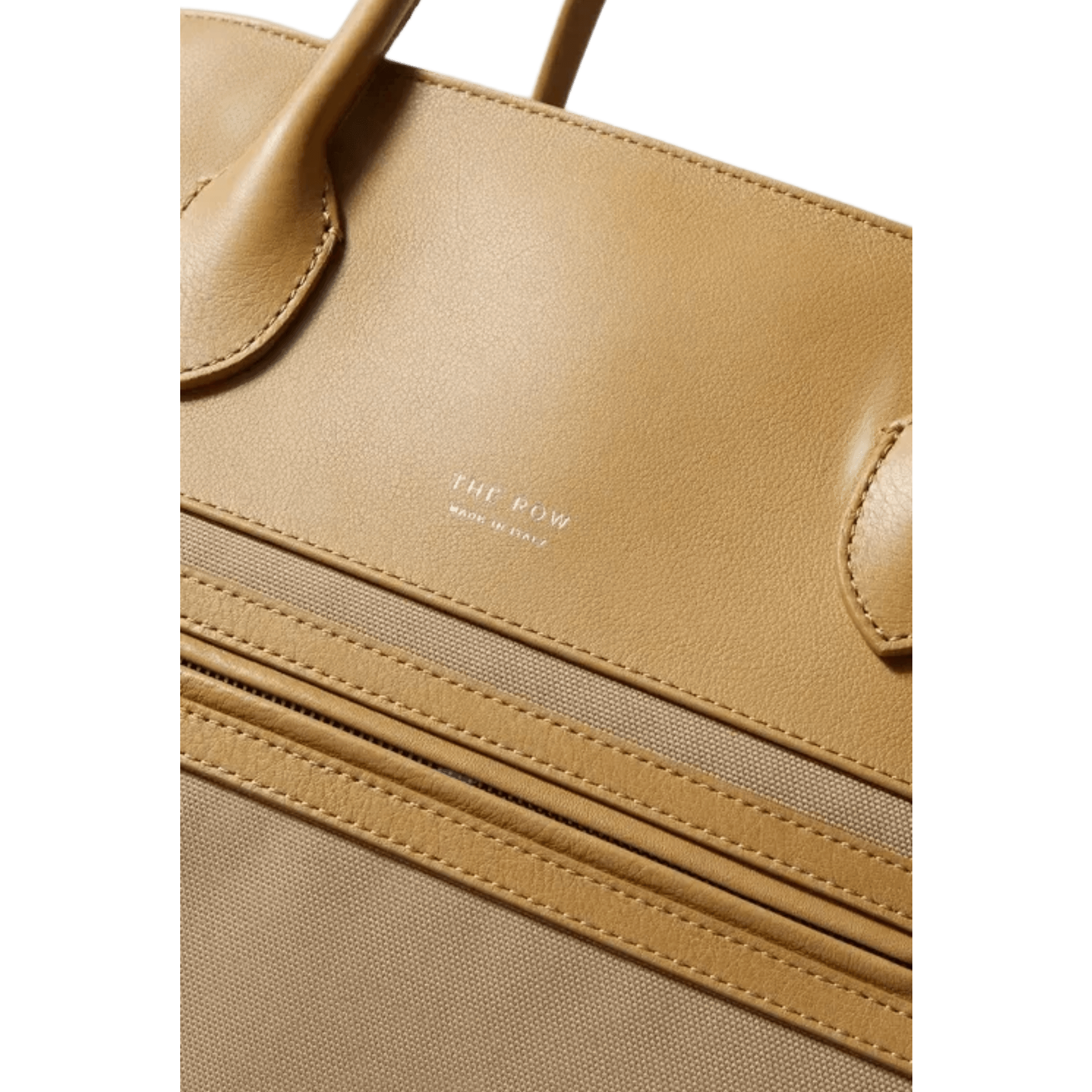<tc>The Row</tc> Margaux 17 內外扣皮革帆布托特包