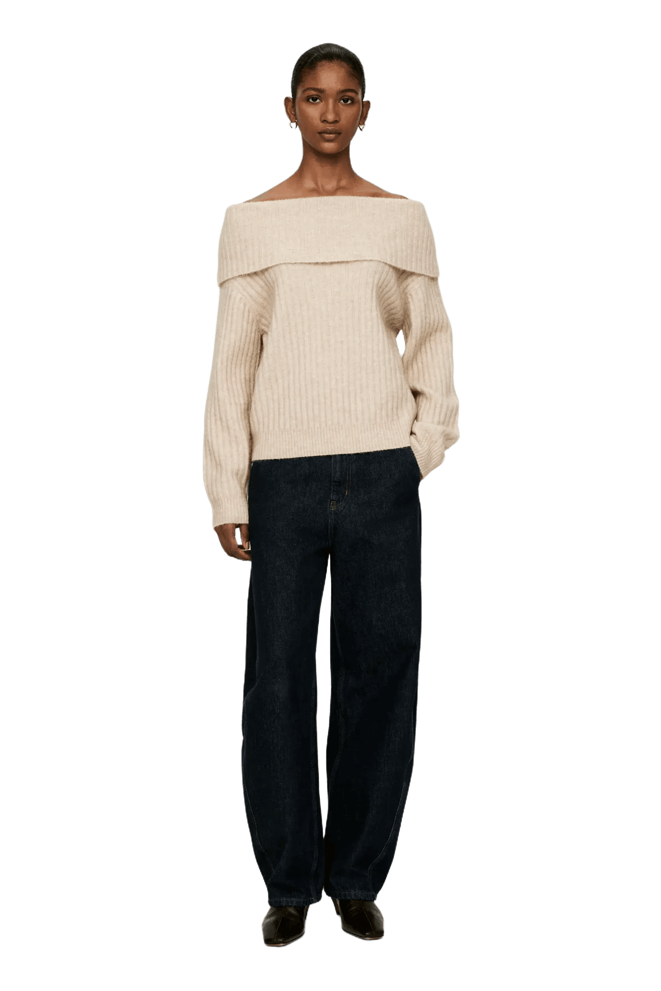 Arket Women's Off-Shoulder Rib Jumper