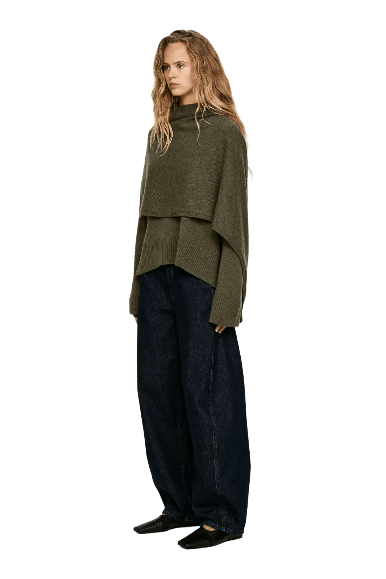 Arket Pull écharpe en laine pour femme