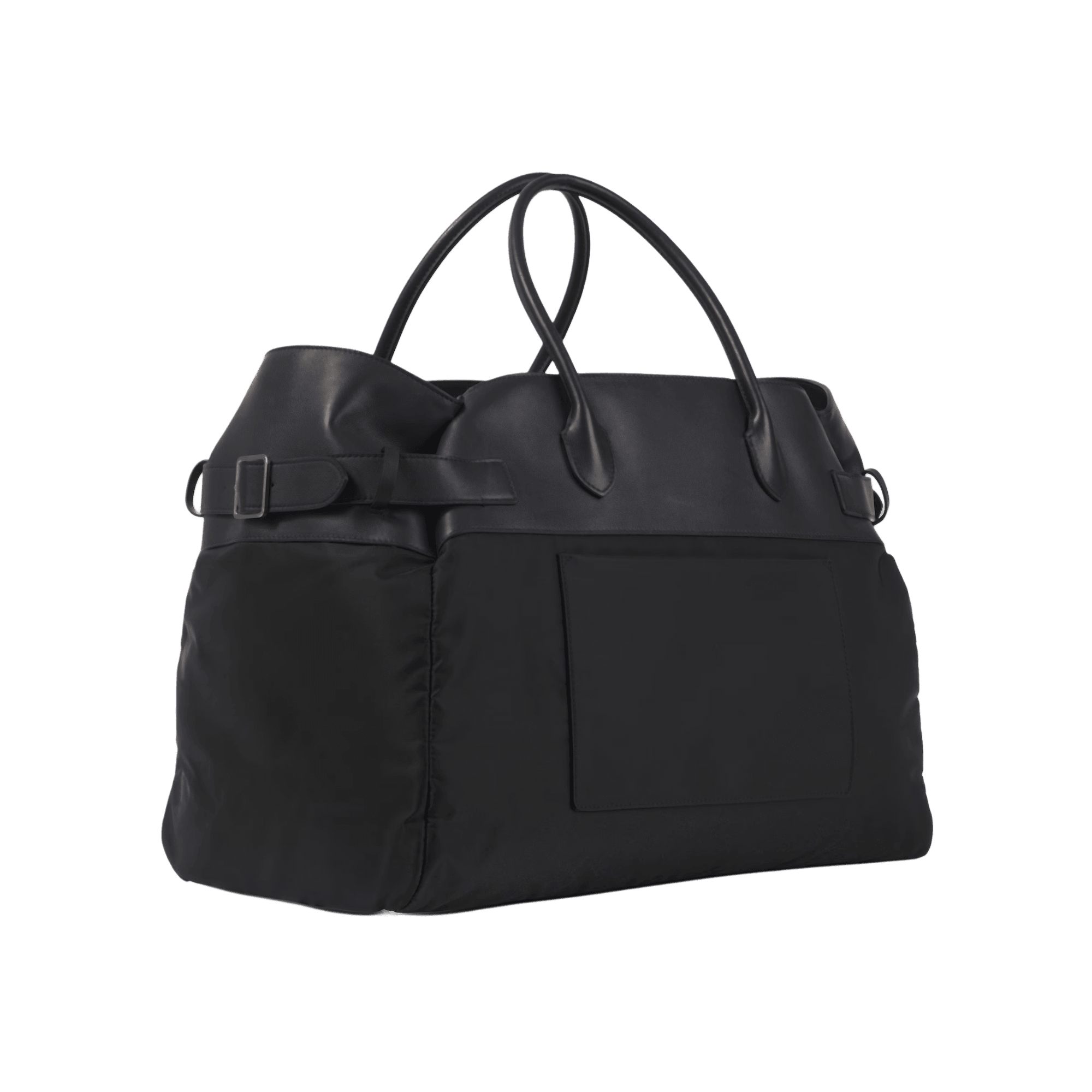 <tc>The Row</tc> Margaux 17 內外扣皮革帆布托特包