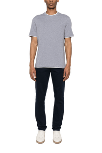 Brunello Cucinelli Men's Cotton Jersey Crew Neck T-shirt With Faux-layering