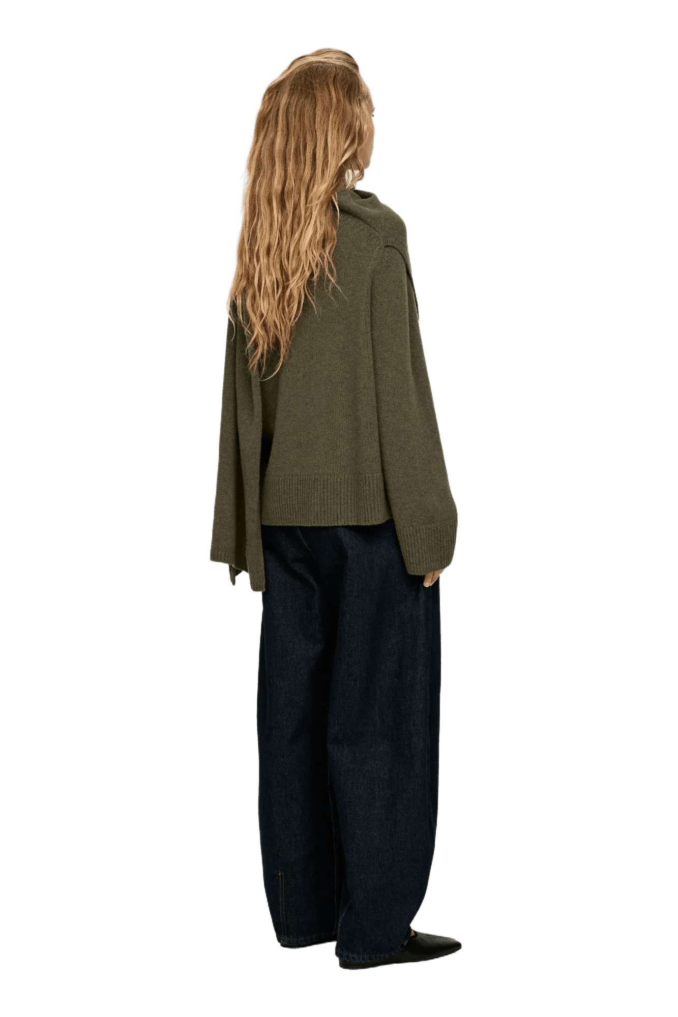 Arket Pull écharpe en laine pour femme