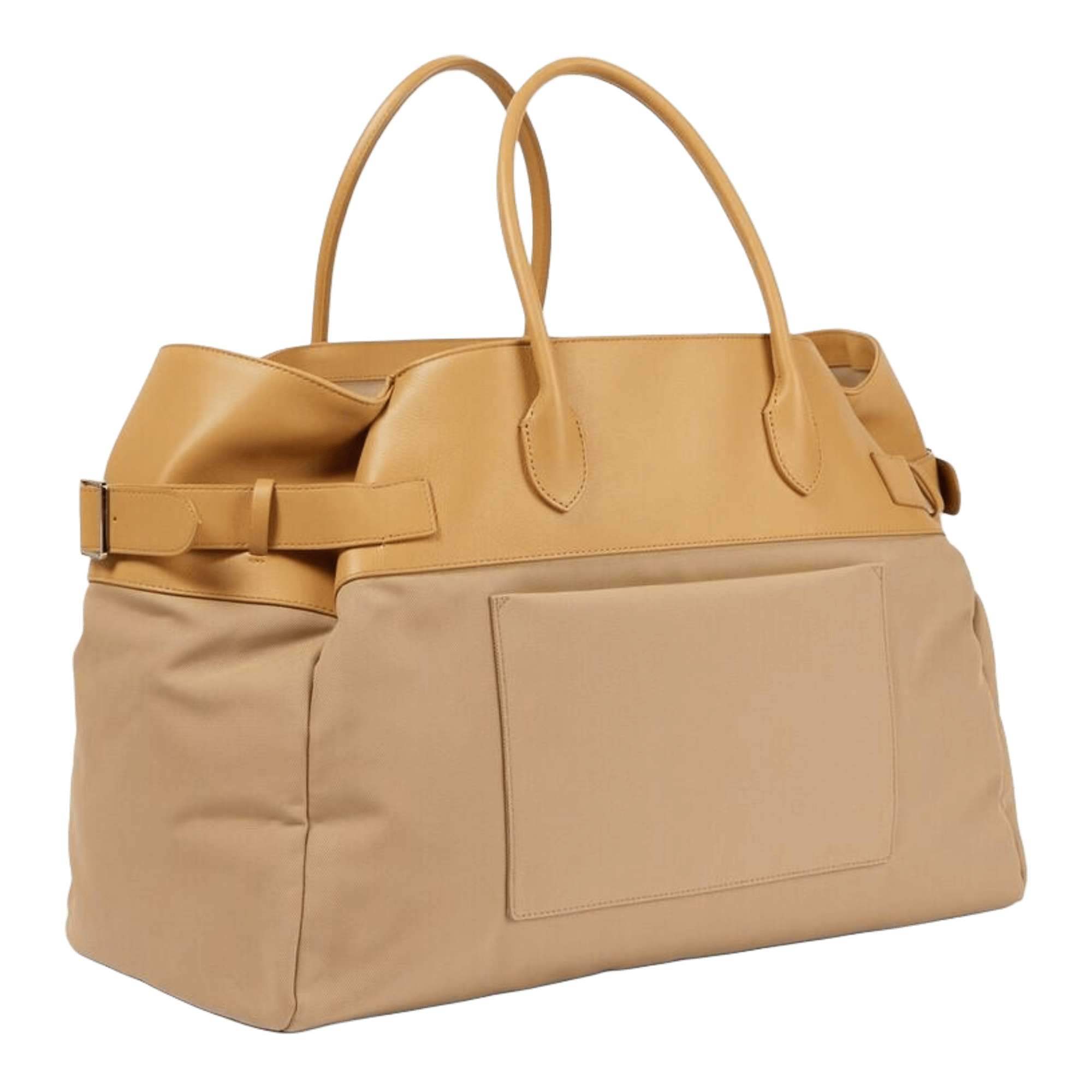 <tc>The Row</tc> Margaux 17 內外扣皮革帆布托特包
