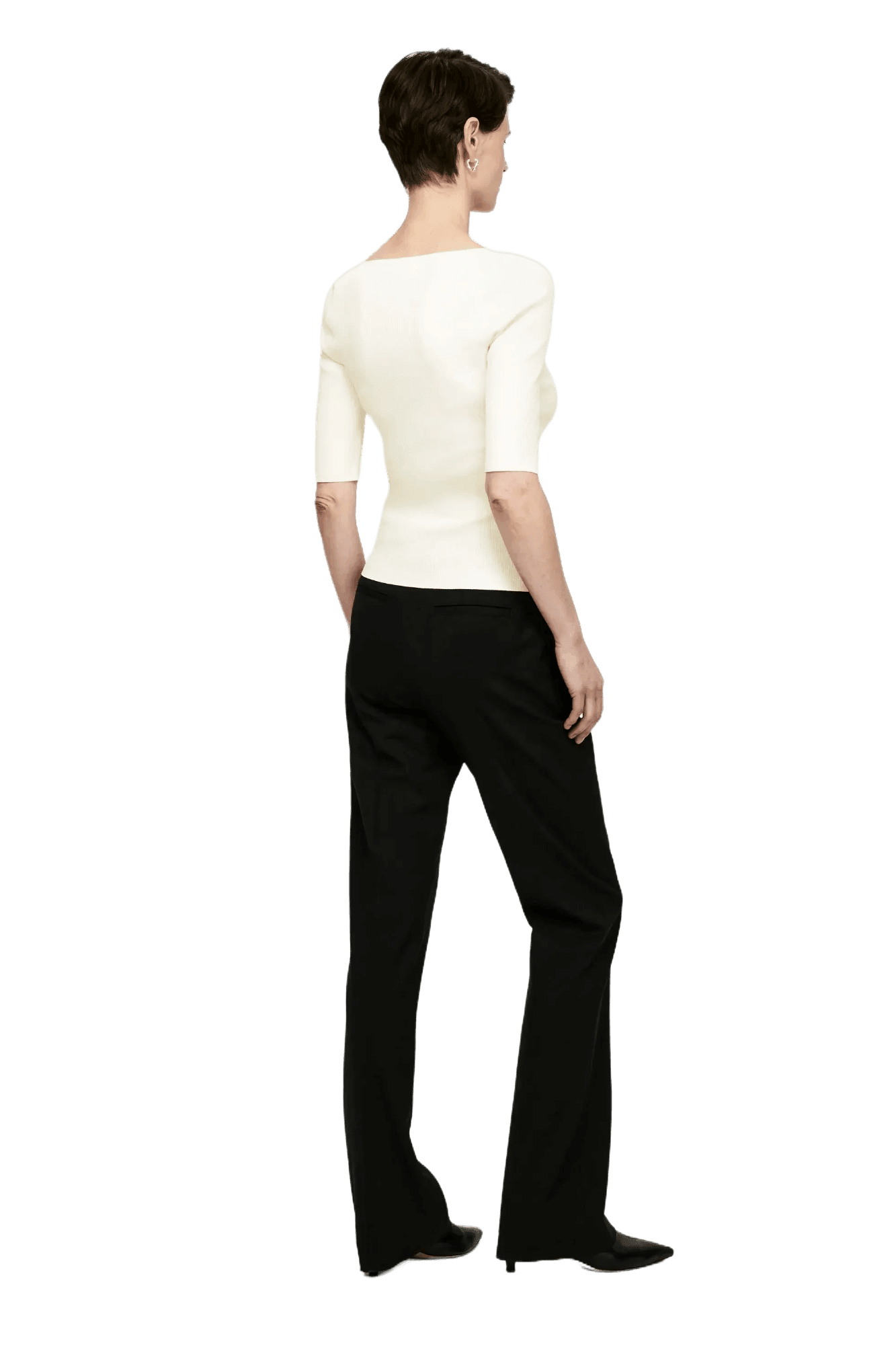 Arket Women's Square-Neck Rib Top