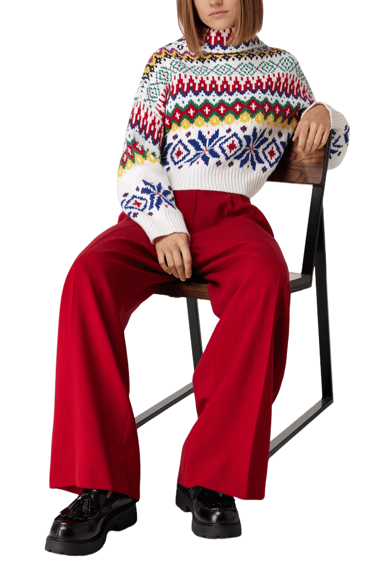 Ralph Lauren Women's Logo Mockneck Wool-Blend Sweater