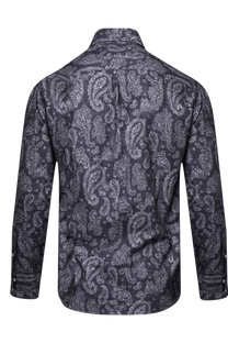 Brunello Cucinelli Men's Paisley Basic Fit Shirt with button-down collar