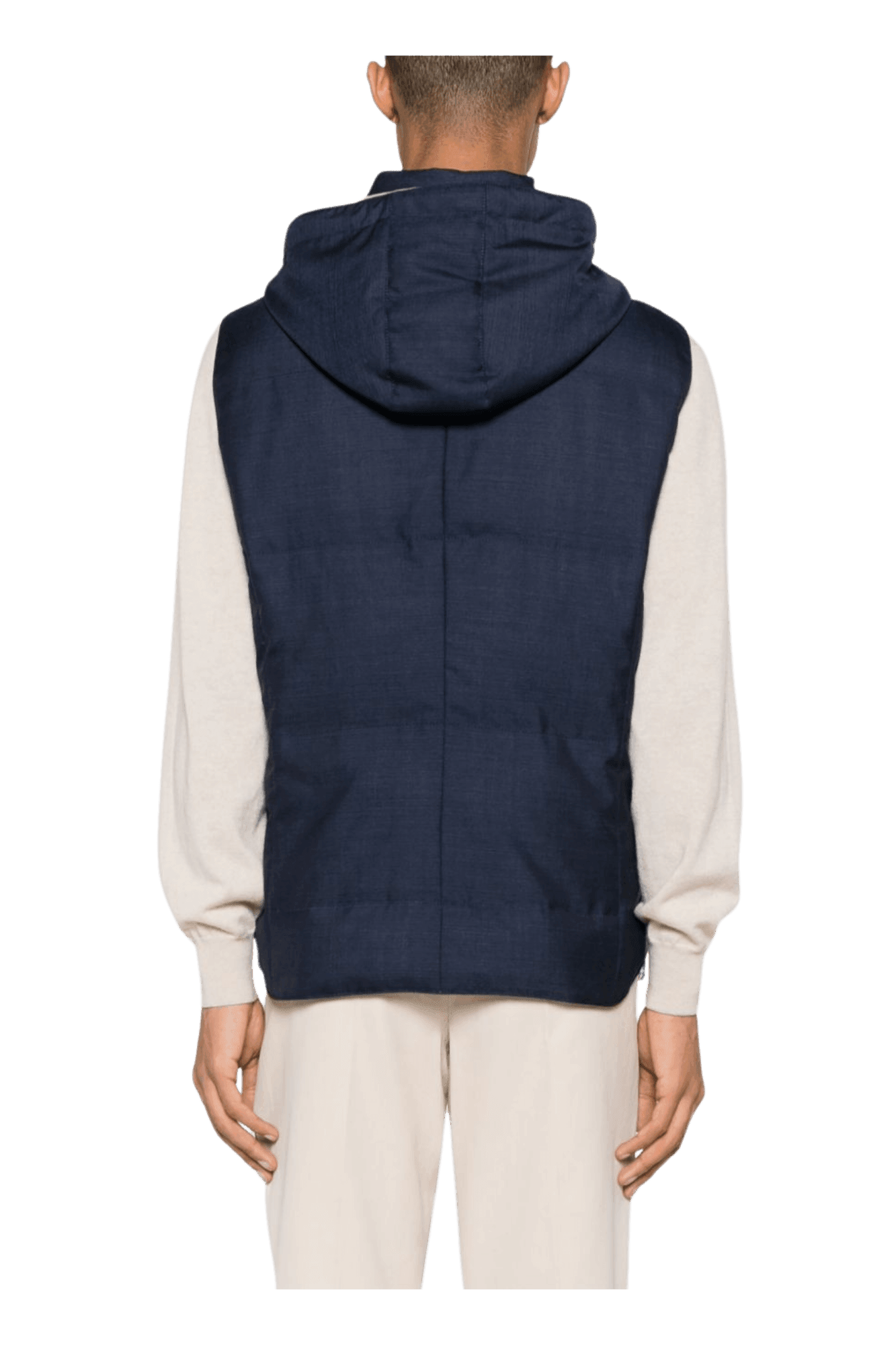 <tc>Brunello Cucinelli</tc> 男士無袖連帽羽絨服