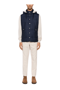 <tc>Brunello Cucinelli</tc> 男士無袖連帽羽絨服