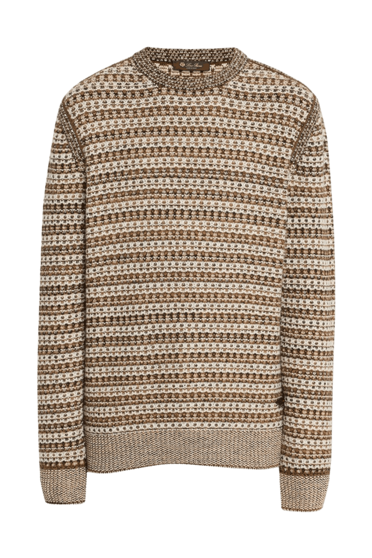 <tc>Loro Piana</tc> Suéter de cuello redondo de punto de cachemira Mancora para hombre