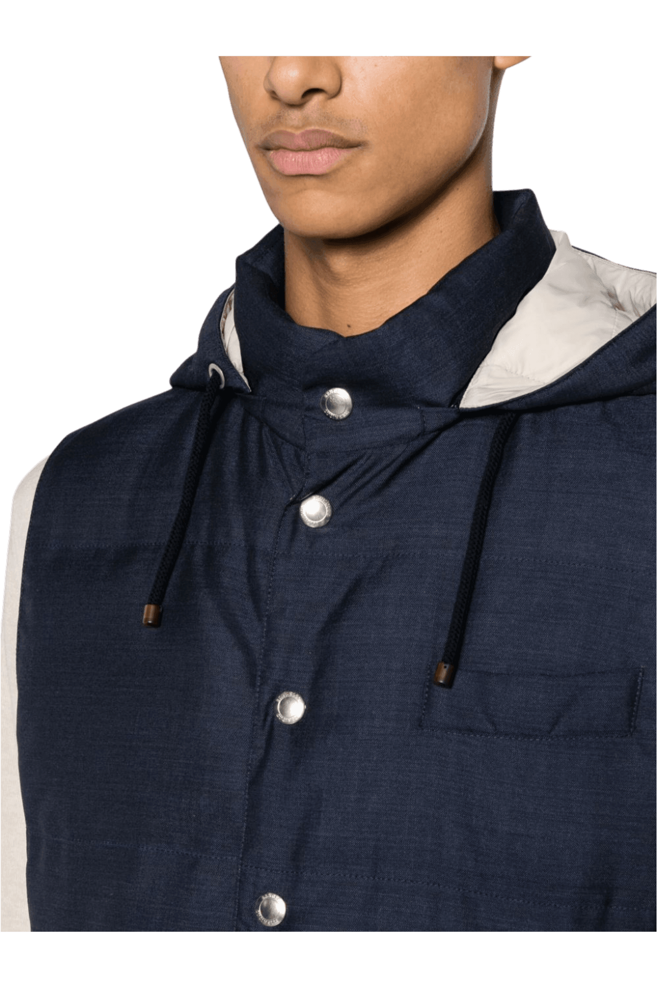<tc>Brunello Cucinelli</tc> 男士無袖連帽羽絨服