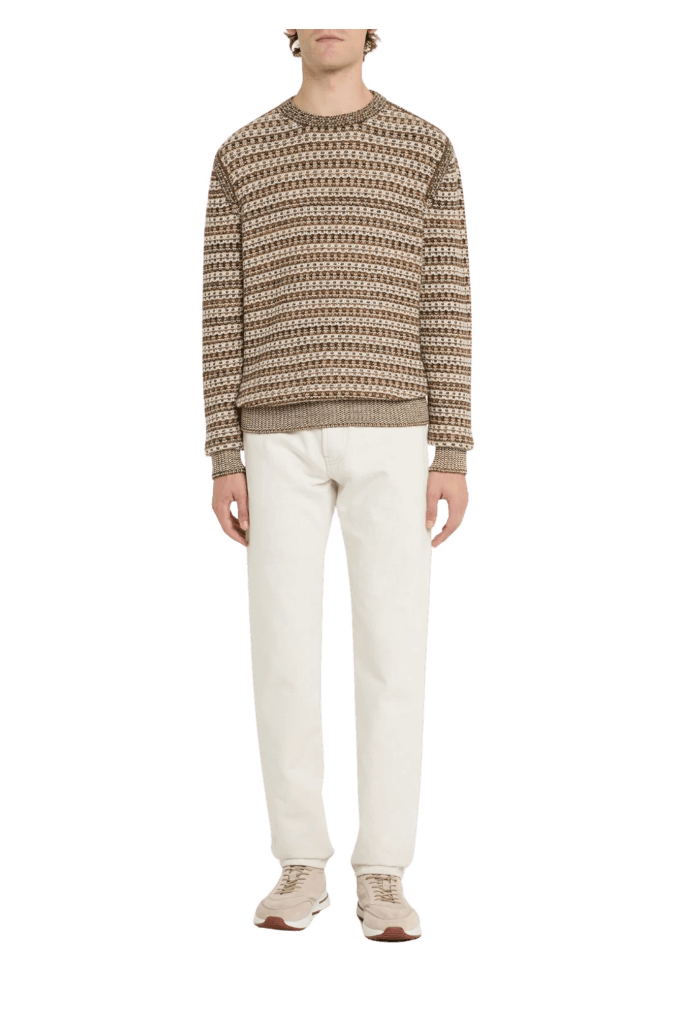 <tc>Loro Piana</tc> Suéter de cuello redondo de punto de cachemira Mancora para hombre