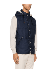 <tc>Brunello Cucinelli</tc> 男士無袖連帽羽絨服