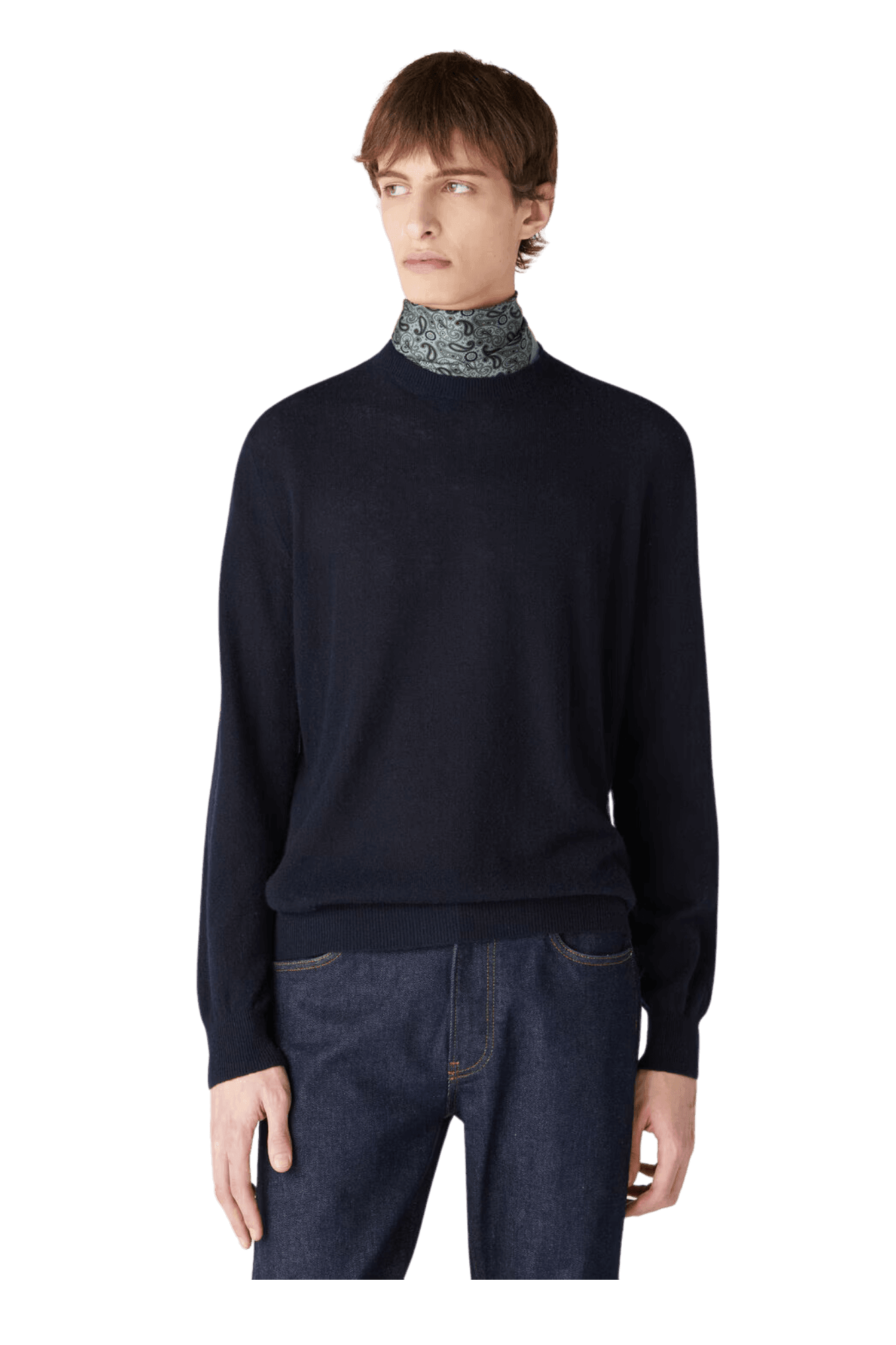 <tc>Loro Piana</tc> Jersey de cuello redondo Camino para hombre
