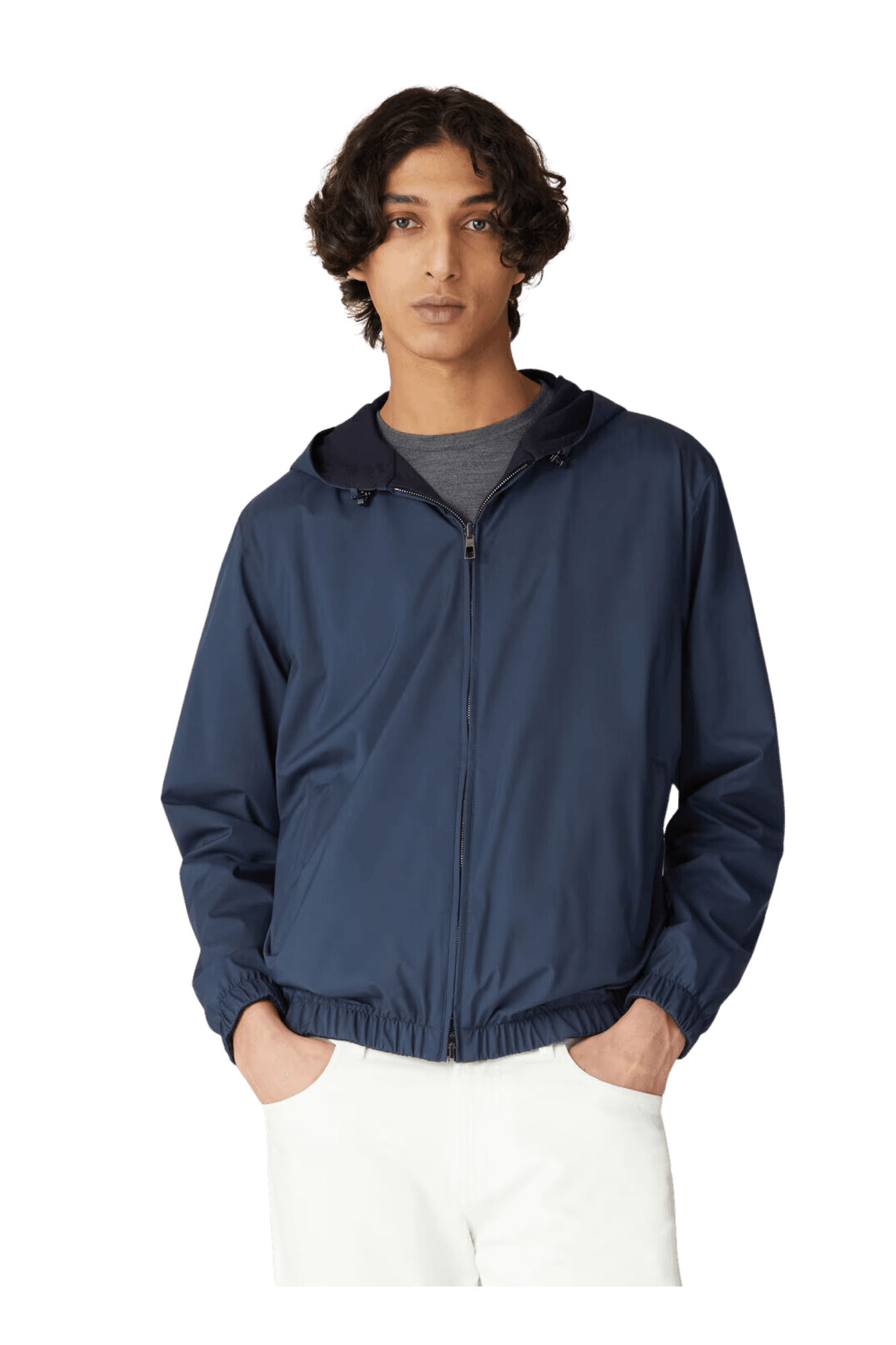<tc>Loro Piana</tc> 男士連帽飛行員夾克