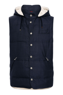 <tc>Brunello Cucinelli</tc> 男士無袖連帽羽絨服