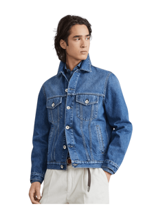 Brunello Cucinelli Men's Denim Four-pocket Jacket