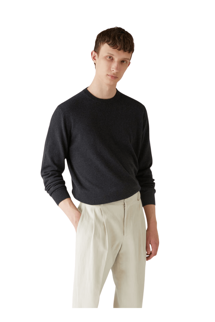 <tc>Loro Piana</tc> Cuello redondo clásico para hombre