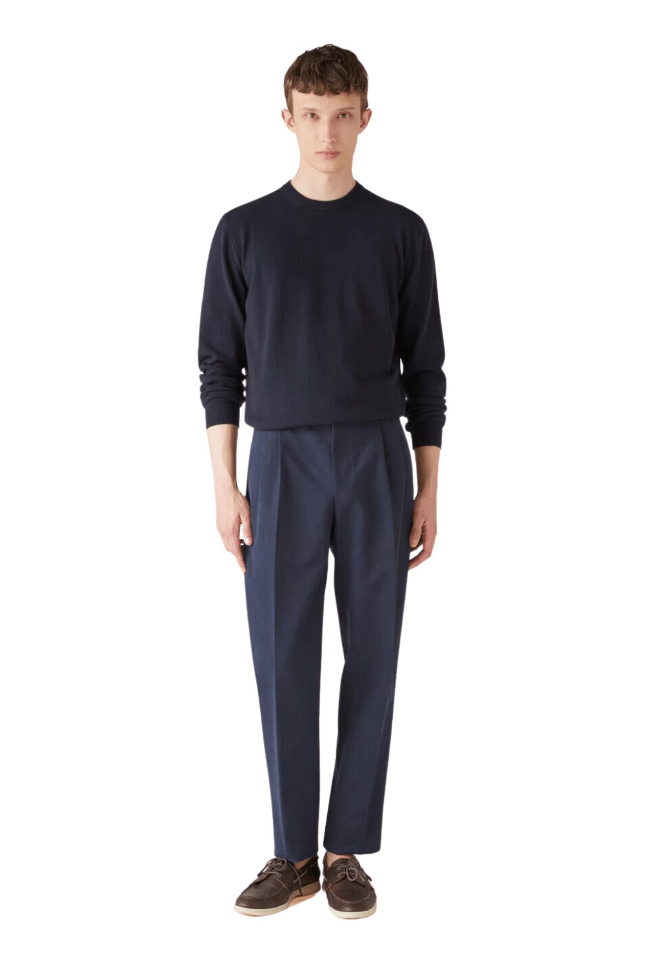 <tc>Loro Piana</tc> Cuello redondo clásico para hombre