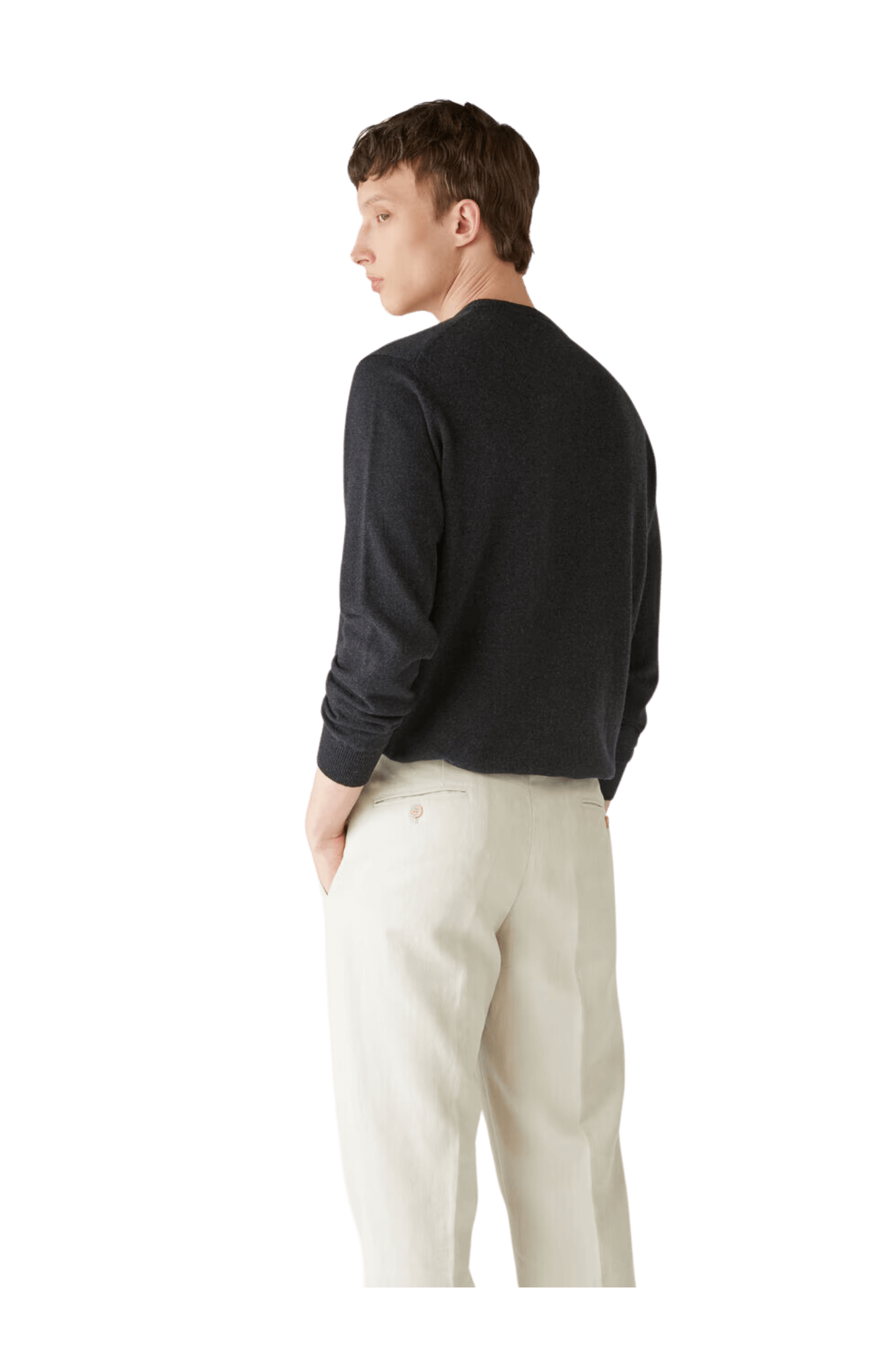 <tc>Loro Piana</tc> Cuello redondo clásico para hombre