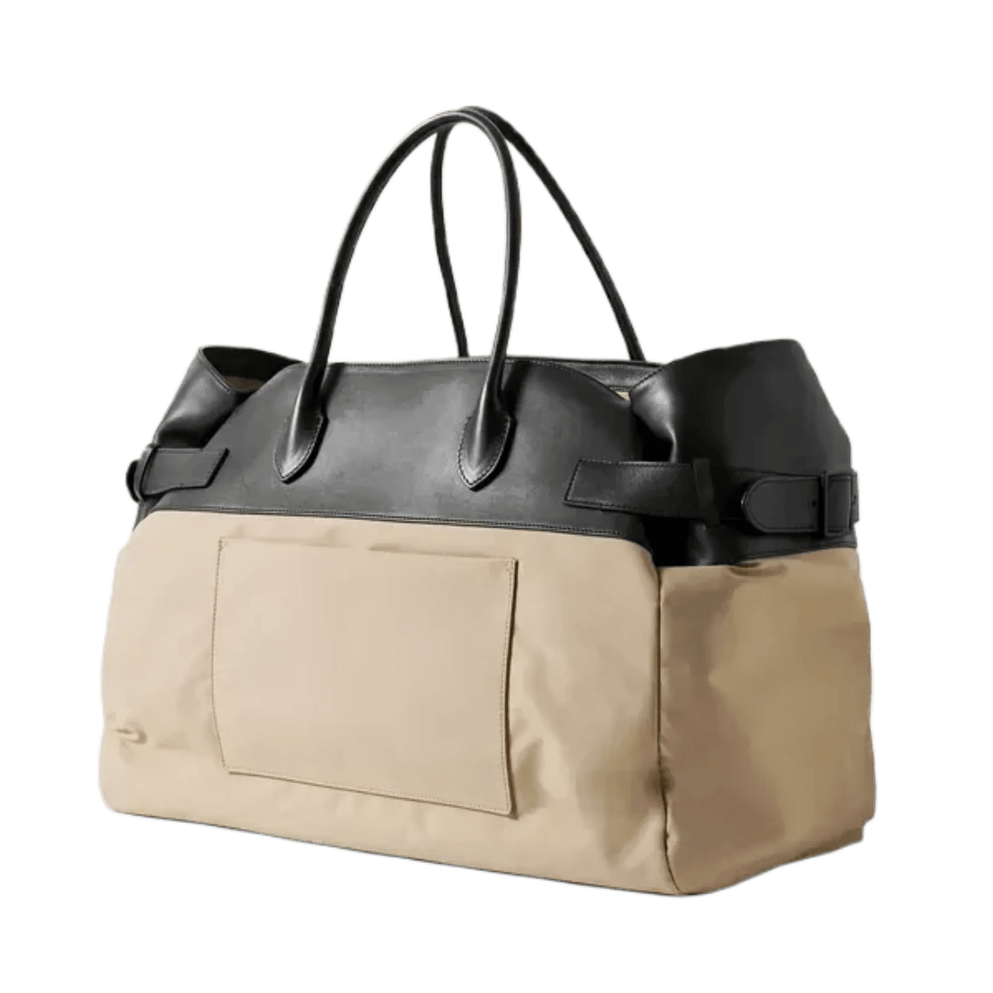 <tc>The Row</tc> Margaux 17 內外扣皮革帆布托特包
