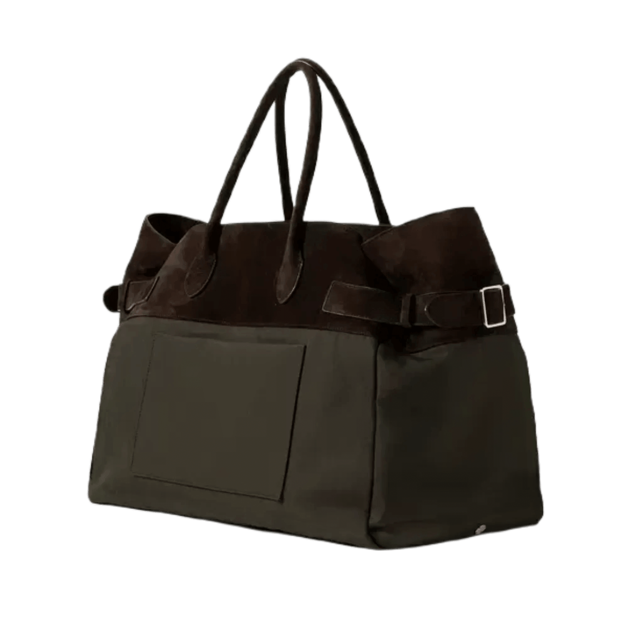<tc>The Row</tc> Margaux 17 內外扣皮革帆布托特包