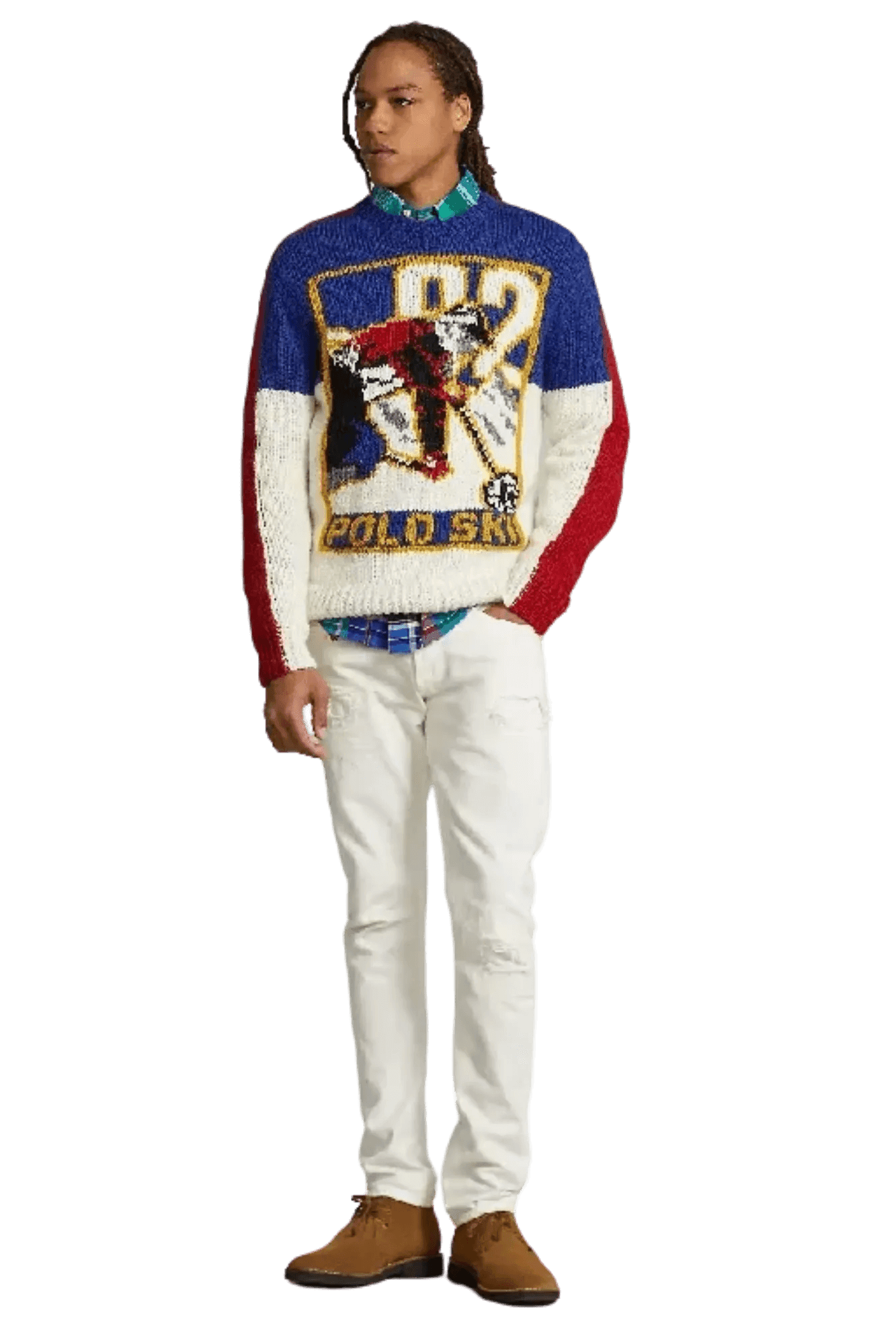 <tc>Ralph Lauren</tc> เสื้อสเวตเตอร์โปโลสกีผสมขนสัตว์สำหรับผู้ชาย