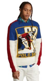 <tc>Ralph Lauren</tc> เสื้อสเวตเตอร์โปโลสกีผสมขนสัตว์สำหรับผู้ชาย
